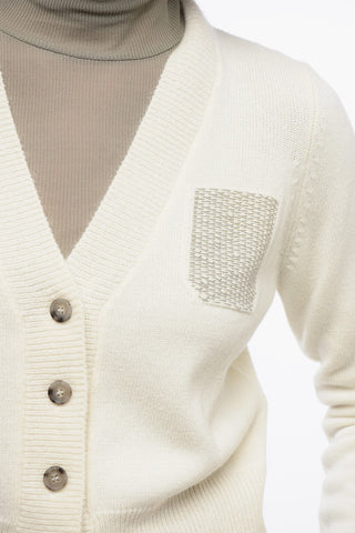 Cropped Cardigan with Embroidered Detail