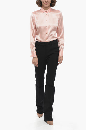 Pantaloni HOLIDAY in Lana Stretch con Dettaglio Risvolto
