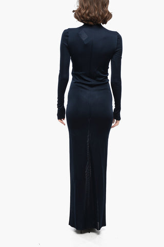 Knit Maxi Dress with Turtleneck