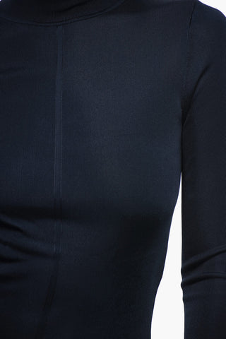Knit Maxi Dress with Turtleneck