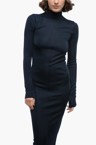 Knit Maxi Dress with Turtleneck