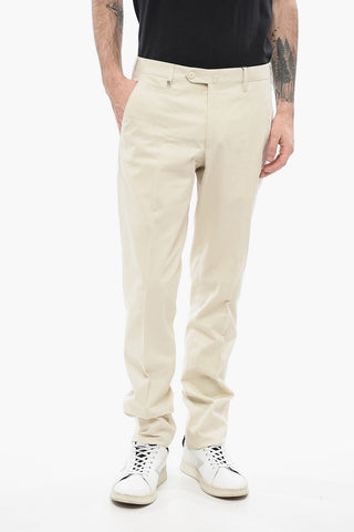 Pantaloni in Misto Cotone LEADER con Tasche a Zip