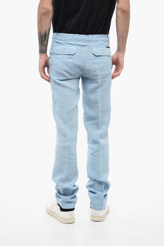ID Pantaloni 4 Tasche in Lino con Passanti