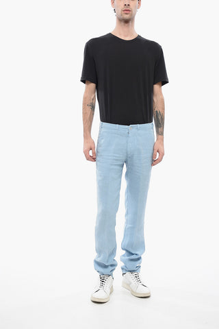 ID Pantaloni 4 Tasche in Lino con Passanti
