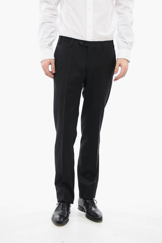 Extrafine Virgin Wool LEADER Pants with Belt Loops