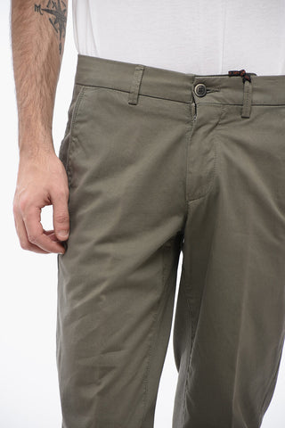 ID Pantaloni Chino in Cotone Twill con Passanti