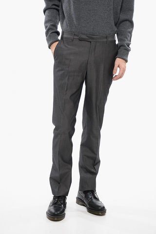 TREND Silk-blended Pinstriped Pants