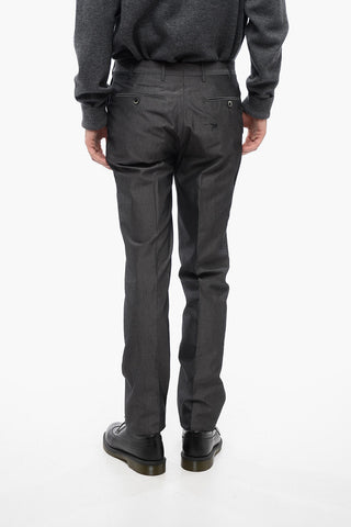 TREND Silk-blended Pinstriped Pants
