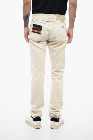 ID LUXURY DENIM Jeans mit Ton-in-Ton-Stickerei