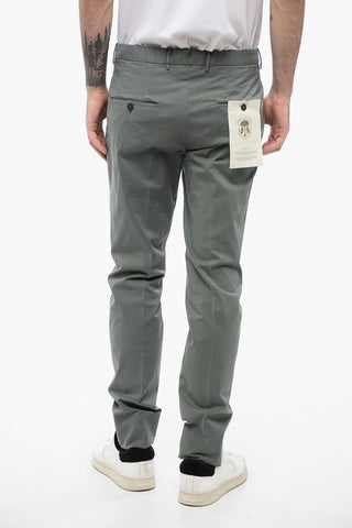 ID Stretch Cotton Chinos Pants with Belt Loops