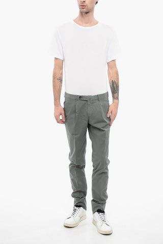 ID Stretch Cotton Chinos Pants with Belt Loops