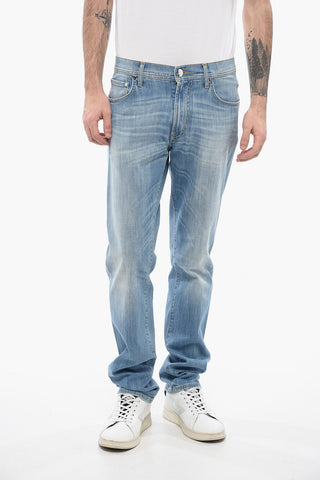 ID LUXURY DENIM Light-washed Denims with Contrasting 