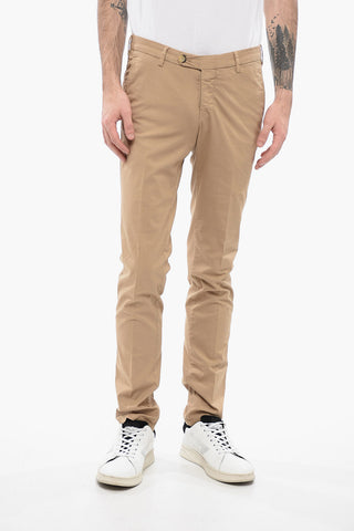 ID Pantaloni Chino in Cotone Stretch con Passanti