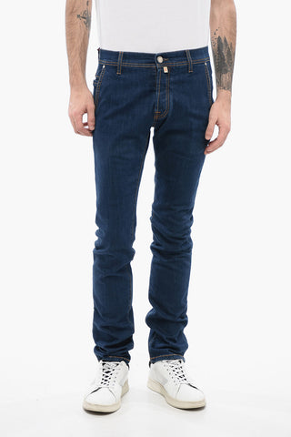 ID LUXURY DENIM Dark-washed Denims with Contrasting Embroidery