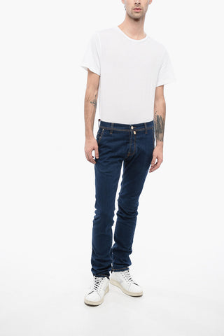 ID LUXURY DENIM Dark-washed Denims with Contrasting Embroidery