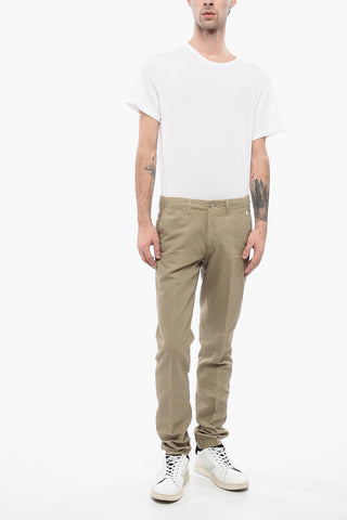 ID Linen and Cotton Chinos Pants with Martingales