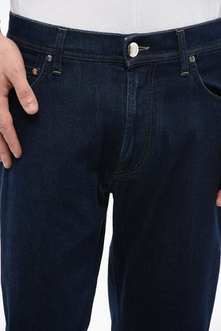 ID LUXURY DENIM Dark-washed Denims with Contrasting Embroidery