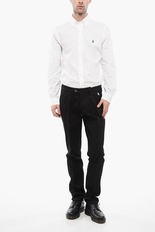 ID Stretch Cotton Chinos Pants with Flap Back Pockets