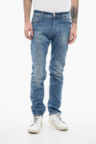 ID LUXURY DENIM Light-washed Denims with Contrasting 