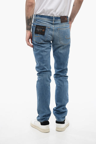 ID LUXURY DENIM Light-washed Denims with Contrasting 