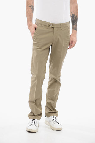 ID Solid-Color Chino Pants with Belt Loops