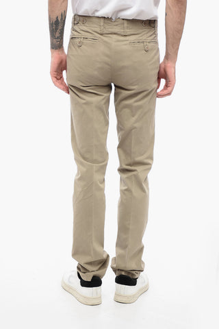 ID Pantaloni Chino in Cotone Stretch con Passanti