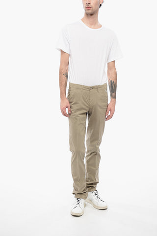 ID Pantaloni Chino in Cotone Stretch con Passanti