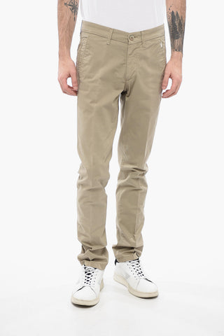 ID Stretch Cotton Chinos Pants with Belt Loops