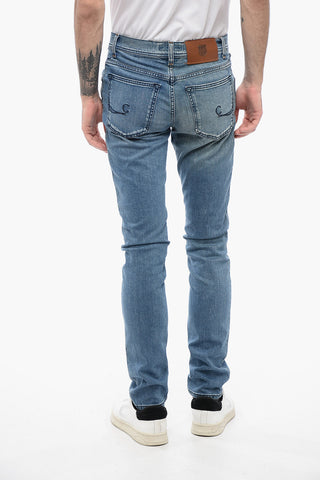 ID Stretch Denim Jeans with Visible Stitching 16cm