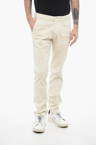 ID Pantaloni Chino con Motivo Hopsack