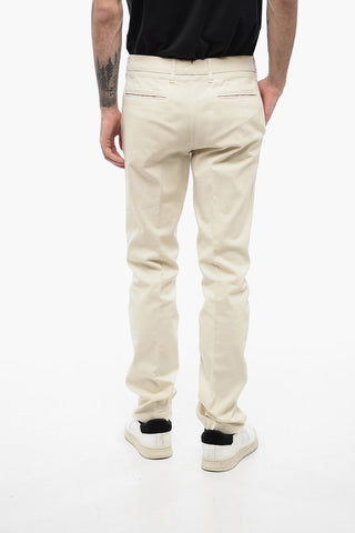 ID Pantaloni Chino con Motivo Hopsack