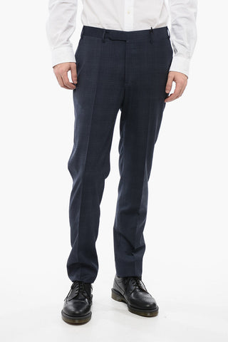 CC COLLECTION Virgin Wool 4-Pocket Trousers District Check