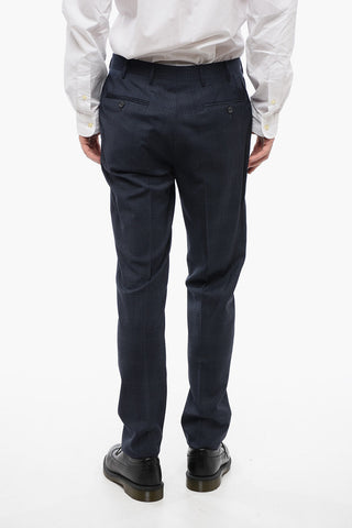 CC COLLECTION Virgin Wool 4-Pocket Trousers District Check