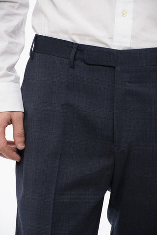 CC COLLECTION Virgin Wool 4-Pocket Trousers District Check