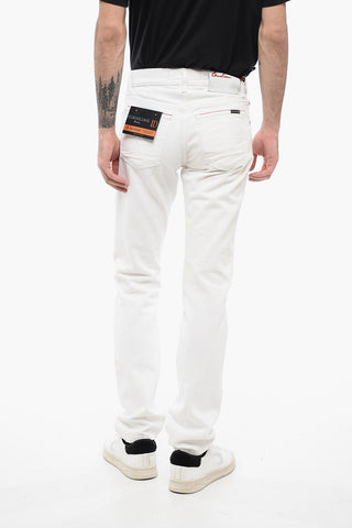 ID LUXURY DEIM Jeans con Cuciture a Contrasto