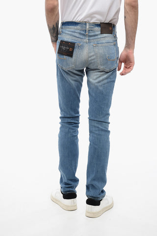 ID LUXURY DENIM Light-washed Denims with Contrasting