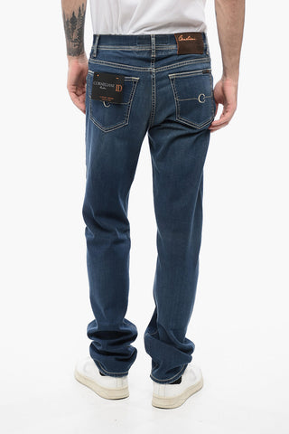 ID LUXURY DENIM Dark-washed Denims with Contrasting Embroidery