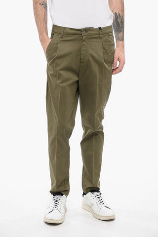 CC COLLECTION Stretch Cotton Chison Pants with Belt Loops