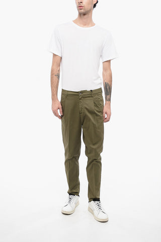 CC COLLECTION Stretch Cotton Chison Pants with Belt Loops