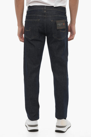 ID Stretch Denim Jeans with Visible Stitching 18cm