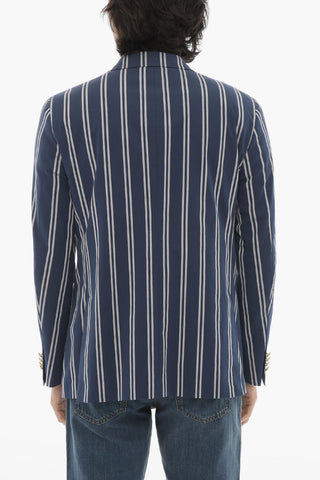 CC COLLECTION Giacca 2 Bottoni RIGHT in Cotone Stretch a Righe