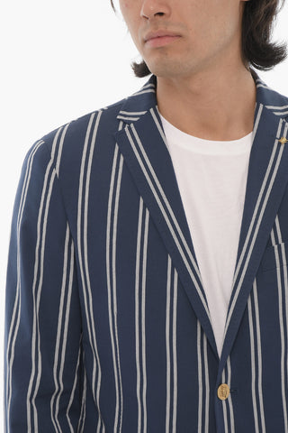 CC COLLECTION Giacca 2 Bottoni RIGHT in Cotone Stretch a Righe