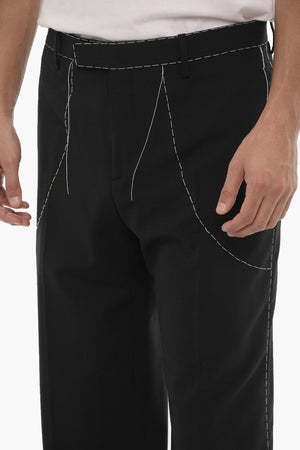 Pantaloni in Misto Lana TAILORING con Cuciture a Vista