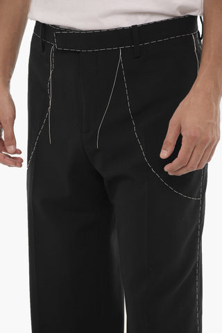 Pantaloni in Misto Lana TAILORING con Cuciture a Vista