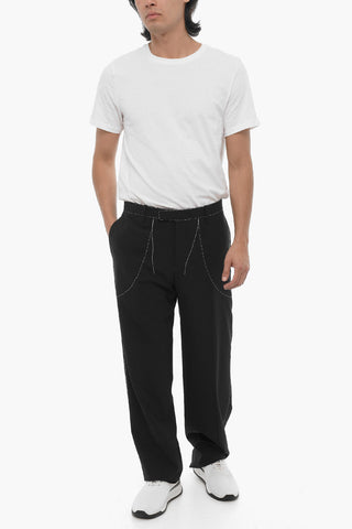 Pantaloni in Misto Lana TAILORING con Cuciture a Vista