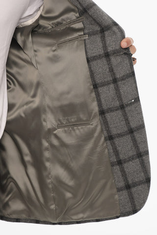 CC COLLECTION 2-Knopf-Sakko aus Schurwolle Windowpane-Karo