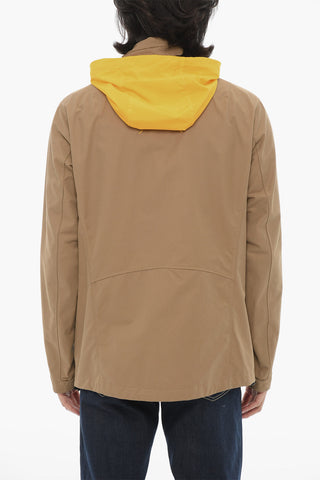 CC COLLECTION Giacca a Vento con Cappuccio a Contrasto