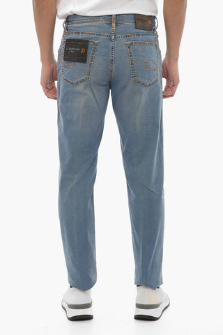 ID Light-washed Embroidered Denims