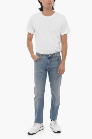 ID Light-washed Embroidered Denims