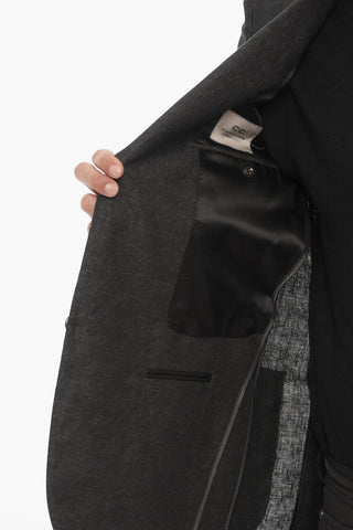 CC COLLECTION Semi-Lined Linen Jacket with Patch Pockets